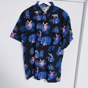 Dutch Bros Hawaiian Button Up Shirt